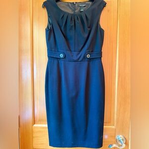 White House Black Market Navy Midi Dress